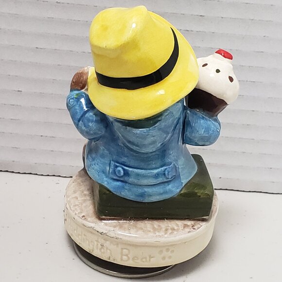 Paddington Bear With Ice Cream Cone Musical Figurine Schmid 1981 - Picture 6 of 14